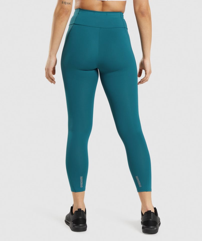 Legginsy Gymshark Speed Damskie Turkusowe | PL 590PAE